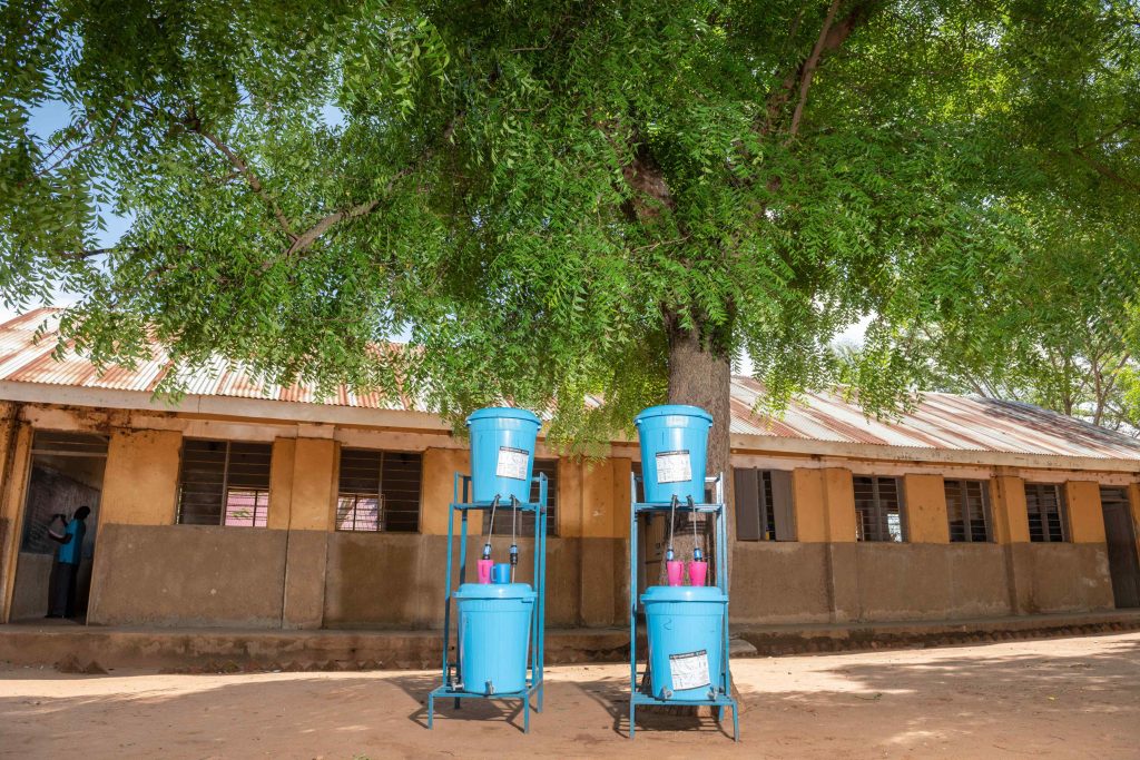 A Sawyer filter system at Ali Ragem primary school compound