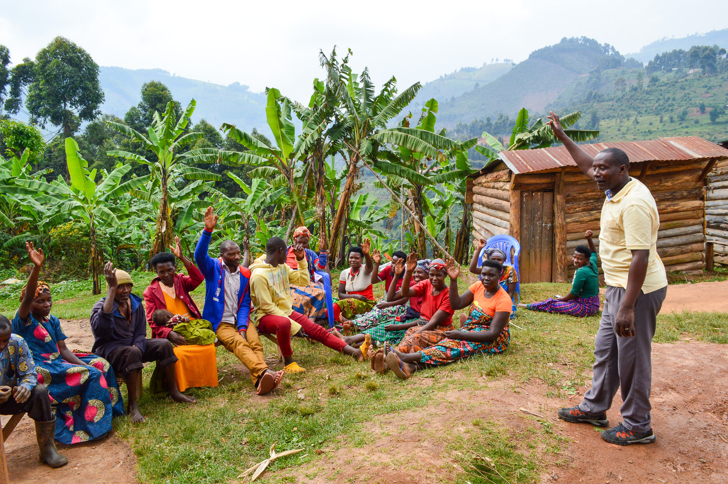 People attending a WASH meeting